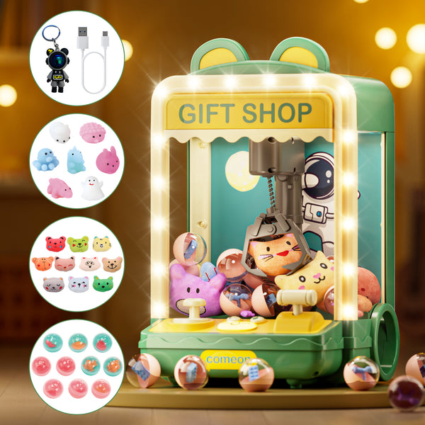 Claw Machine for Kids with Lights,Easter Gift Boys Toys Age 8-10,Mini Candy Machine Toys for Girls, Boys Arcade Game Machines with Astronaut Toy&Squishies Toys,Vending Machine,Birthday Gifts