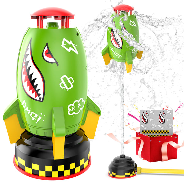 Outdoor Water Sprinkler for Kids Toys,Summer Water Rocket Launcher for Kids,Outdoor Water Toy Backyard Lawn Birthday Gift for Girls Boys Age 3 4 5 6 7 8 Year Old